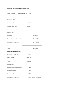 Financieel jaaroverzicht 2014