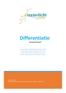Differentiatie - HU - Hogeschool Utrecht