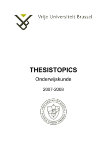Thesistopics academiejaar 2007-2008