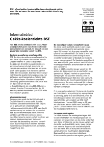 Informatieblad Gekke-koeienziekte BSE