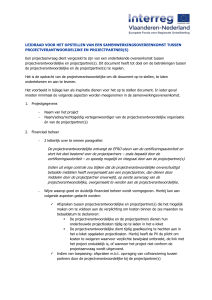 Samenwerkingsovereenkomst - Interreg Vlaanderen