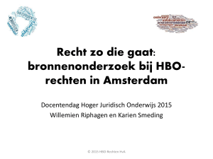 bronnenonderzoek bij HBO-rechten in Amsterdam