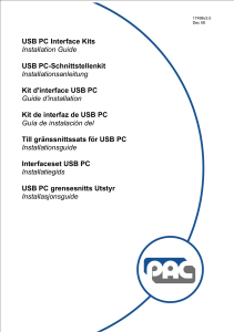 USB PC Interface Kits Installation Guide USB PC