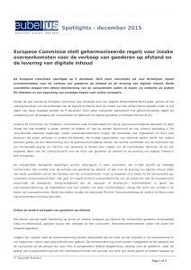 Europese Commissie stelt geharmoniseerde regels voor