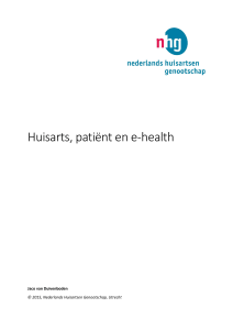 Huisarts, patiënt en e-health - Nederlands Huisartsen Genootschap