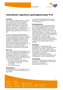 Individuele cognitieve gedragstherapie P19
