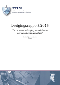 Dreigingsrapport mei 2015, Terrorisme als dreiging voor de Joodse