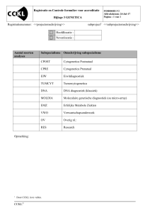 Registratieformulier B03 Genetica