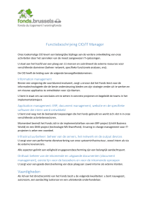 Functiebeschrijving CIO/IT Manager