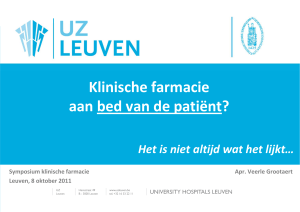 Klinische aan bed van farmacie de patiënt?