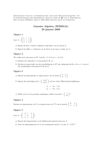 Lineaire Algebra (WISB121) 28 januari 2008 - A
