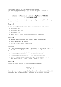 Eerste deeltentamen Lineaire Algebra (WISB121) 3 - A