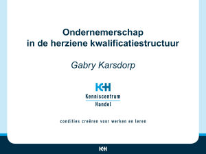 PowerPoint sjabloon Kenniscentrum Handel (blauw)