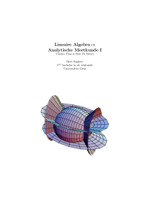Lineaire Algebra en Analytische Meetkunde I
