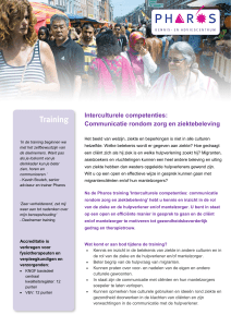 Interculturele competenties: Communicatie rondom zorg en