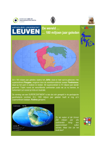 De wereld … … 180 miljoen jaar geleden