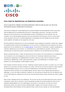 Cisco helpt de digitalisering van Nederland versnellen