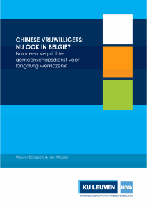 chinese vrijwilligers: nu ook in belgië? - HIVA