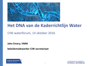 Het DNA van de Kaderrichtlijn Water