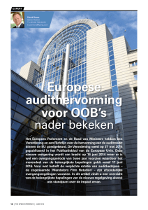 Europese audithervorming voor OOB`s nader bekeken