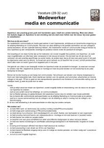 Medewerker media en communicatie