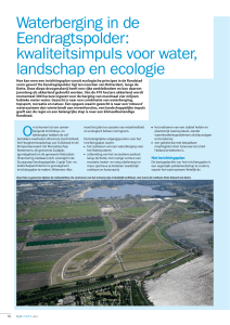 Waterberging in de Eendragtspolder: kwaliteitsimpuls voor water