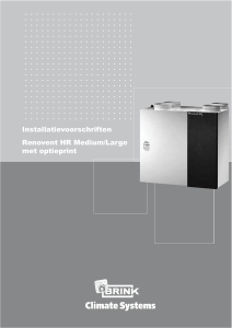 Installatievoorschriften Renovent HR Medium/Large met optieprint