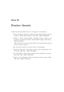 Fourier theorie
