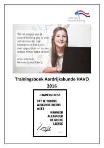 Trainingsboek Aardrijkskunde HAVO 2016