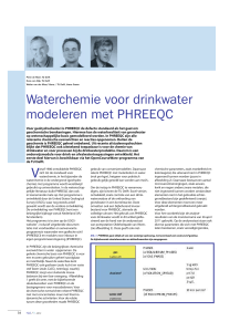 Waterchemie voor drinkwater modeleren met PHREEQc