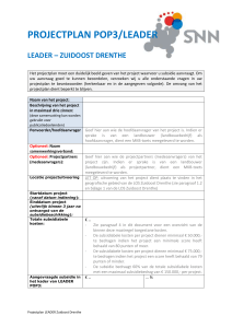 Format projectplan LEADER Zuidoost-Drenthe (versie 21-04