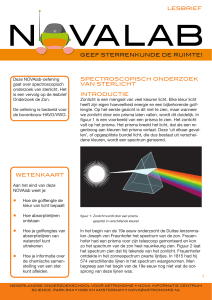 wetenkaart spectroscopisch onderzoek van sterlicht