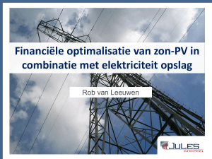 Financiële optimalisatie van zon-PV in combinatie met elektriciteit