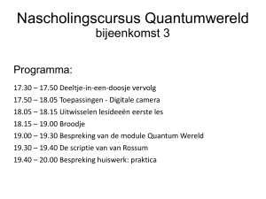 Nascholingscursus Quantumwereld bijeenkomst 2
