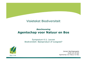 Visietekst Biodiversiteit Agentschap voor Natuur en Bos