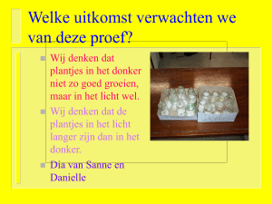 wat willen we onderzoeken en welke uitkomst verwachten we?