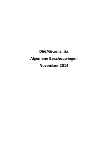 Algemene Beschouwingen D66GroenLinks 2014