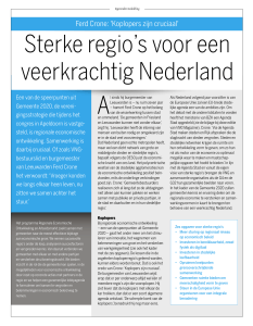 Sterke regio`s voor een veerkrachtig Nederland