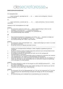 Model telewerkovereenkomst De