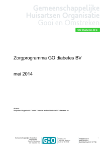 Zorgprogramma GO Diabetes 2014 - Gho-go