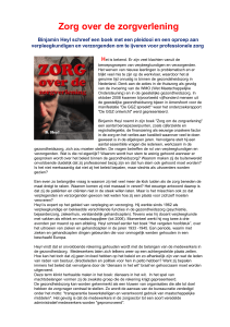 Boek Zorg over de zorgverlening