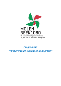 70 jaar van de Italiaanse immigratie - Molenbeek-Saint-Jean