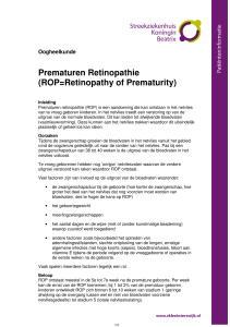 Prematuren Retinopathie (ROP=Retinopathy of Prematurity)