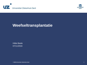 Weefseltransplantatie - UZ Gent