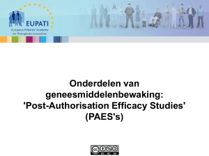Post-Authorisation Efficacy Studies (PAES)