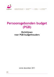 Persoonsgebonden budget (PGB)