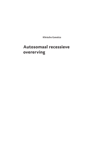 Autosomaal recessieve overerving