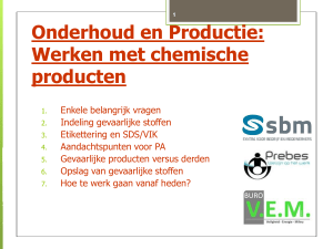 Onderhoud en Productie: Werken met chemische producten
