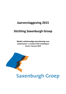 Jaarverslaggeving 2015 Stichting Saxenburgh Groep