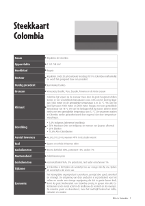 Steekkaart Colombia